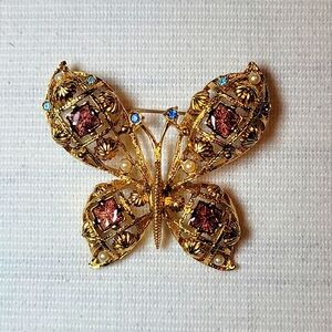 Vintage Gold Butterfly Brooch/Pin